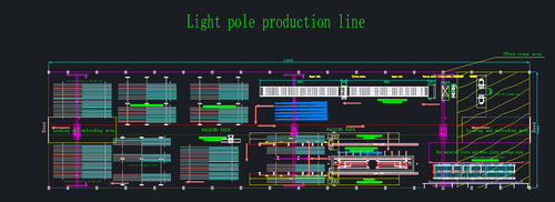 সম্পর্কে সর্বশেষ কোম্পানী কেস হালকা মেরু উত্পাদন লাইন ক্ষমতা: 100 পিসি/8 ঘন্টা