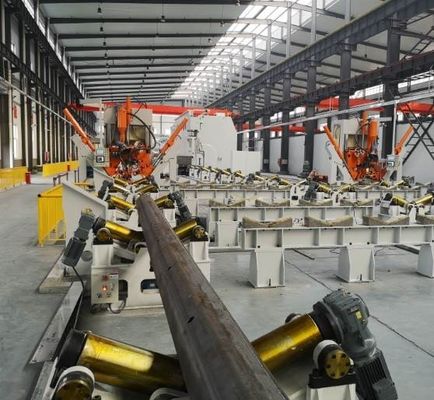 সর্বোচ্চ ব্যাসার্ধ 500mm 12000mm হালকা মেরু 5G যোগাযোগ মেরু জন্য বন্ধ ঢালাই মেশিন